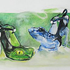 the frog shoes | 40 x 50 cm | sold