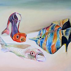 the fish shoes | 40 x 50 cm