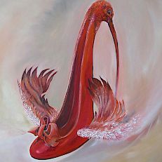 the ibis shoe | 50 x 40 cm | sold
