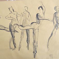 Ballerina | Tusche | 80 x 100 cm