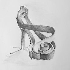 Wirbel Schuh | 22 x 22 cm | sold