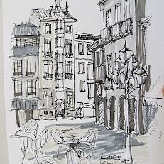 Häuserstudien | Tusche | 16 x 21 cm
