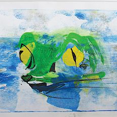 Frosch | Monotypie | 21 x 27 cm | sold