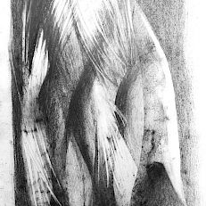 Ähren | Monochrome Grafitpulver | 50 x 33 cm