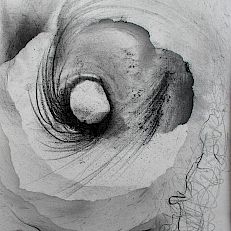 Gestirn | Monochrome Grafitpulver | 50 x 33 cm