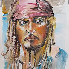 Johnny Depp I 65 x 50 I Acrylic