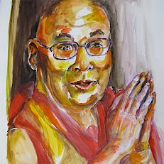 Dalai Lama I 65 x 50 I Acrylic