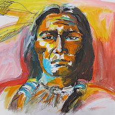 Native American I 65 x 50 I Acrylic